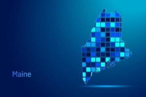 concepts of Maine Network Digital Technology Graphic illustration. Blue Color. Internet Futuristic Concept Map. vector