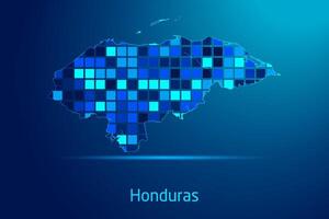 concepts of Honduras Network Digital Technology Graphic illustration. Blue Color. Internet Futuristic Concept Map. vector