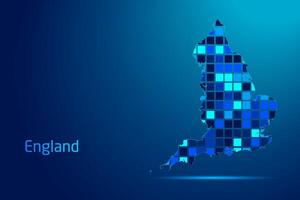 concepts of England Network Digital Technology Graphic illustration. Blue Color. Internet Futuristic Concept Map. vector