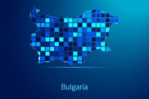 concepts of Bulgaria Network Digital Technology Graphic illustration. Blue Color. Internet Futuristic Concept Map. vector
