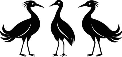 Bird silhouette set Elegant and Minimalist Design vector