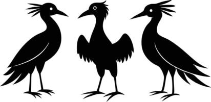 Bird silhouette set Elegant and Minimalist Design vector