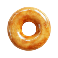 Glazed Donut on Transparent Background AI-Generative png