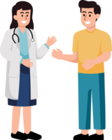 A doctor and a patient are talking to each other png