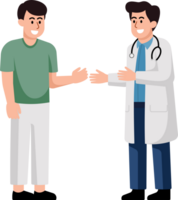 A man and a doctor are talking to each other png