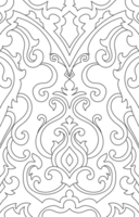 Abstract scrolling wood lines for assembling ethnic fabric patterns. Colorless decorative pattern png