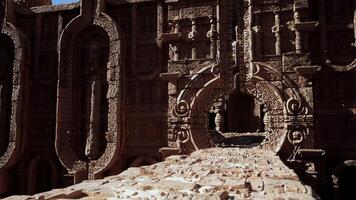 Ancient Stone Structure With Intricate Carvings photo