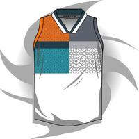 Background , jersey sport shirt template design for soccer Sport, basket ball, running uniform in front view, Shirt mockup , design very simple and easy to custom vector