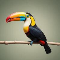 Toucan with plain background photo