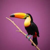 Toucan with plain background photo