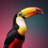 Toucan with plain background photo