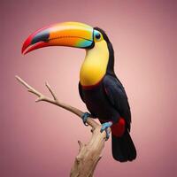 Toucan with plain background photo