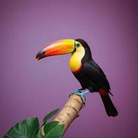 Toucan with plain background photo