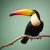 Toucan with plain background photo