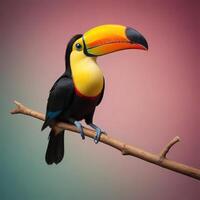 Toucan with plain background photo