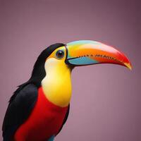 Toucan with plain background photo