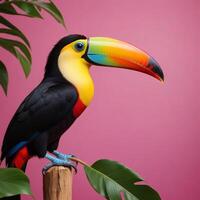 Toucan with plain background photo