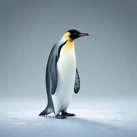 penguins plain background photo