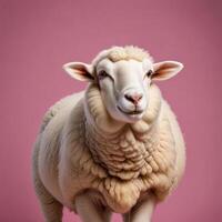 Sheep plain background photo