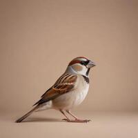 Sparrow plain background photo