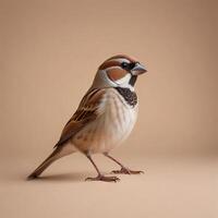 Sparrow plain background photo