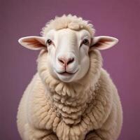 Sheep plain background photo