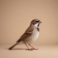 Sparrow plain background photo