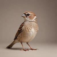 Sparrow plain background photo