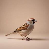 Sparrow plain background photo