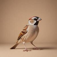Sparrow plain background photo