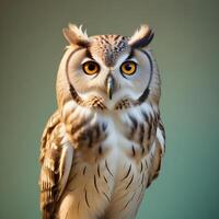 owl on lite background photo