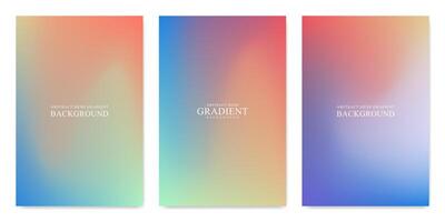 Collection abstract colorful liquid background. Gradient mesh. Effect bright color blend. Modern design template for card, banner, poster, social media, promotion background vector
