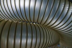 Flexible PUR antistatic suction hose for air conditioning, background flexi hose, industrial ventilation photo