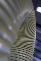 Flexible PUR antistatic suction hose for air conditioning, background flexi hose, industrial ventilation photo