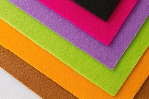 Colorful background pattern and texture of colored felt board. photo