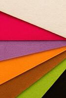 Colorful background pattern and texture of colored felt board. photo