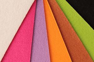 Colorful background pattern and texture of colored felt board. photo
