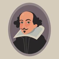 The portrait of Shakespeare vector