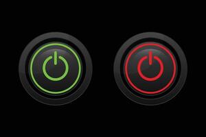 Power on and off button vector