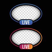 facebook modern live streaming icon with flat vector