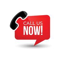 Call us now icons red and Black color vector