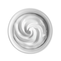 Bowl of Cream on Transparent Background AI-Generative png