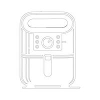 Isolated Air Fryer Icon on White Background. graphic icon vector