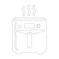 Isolated Air Fryer Icon on White Background. graphic icon vector