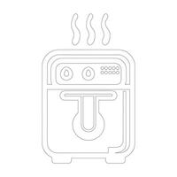 Isolated Air Fryer Icon on White Background. graphic icon vector