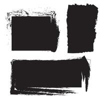 Set of paint brush stroke, ink splatter and artistic design elements, Dirty watercolor texture, box, frame, grunge background, trendy black paint, ink brush stroke vector