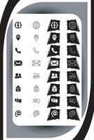 Contact related icon set, Essential Flat Stroke Circular Web Icon Set Phone Contact Location Button, Web icon, contact us icon, address, location, email, phone, Contact information symbols collection vector