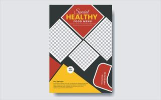 food flyer design vector