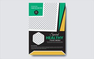 food flyer design vector