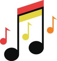simple minimalistic music notes illustration vector